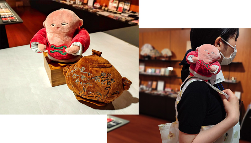 九州国立博物館 特別展「若冲、琳派、京の美術－きらめきの細見コレクション－」 ぬいぐるみエコバッグ 伏見人形図 細見美術館 ARTCUBE SHOP